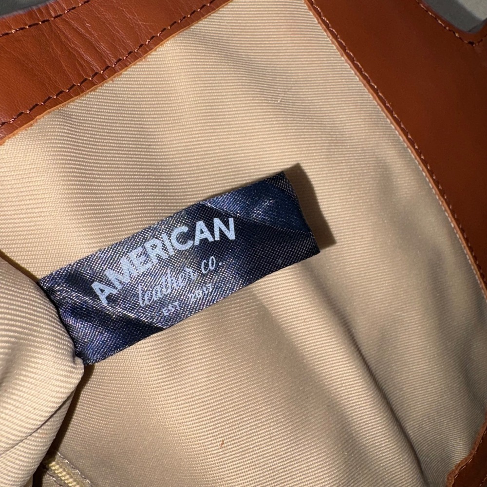 American Leather Co Mahogany Brown Suede Leather Quilted Crossbody Saddle Bag - Picture 6 of 11